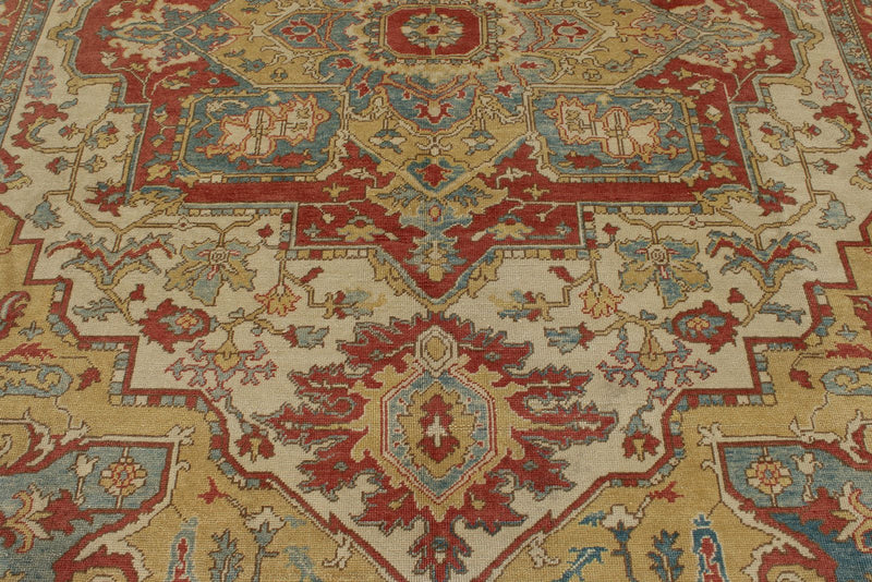 9x11 Mustard and Rust Persian Rug