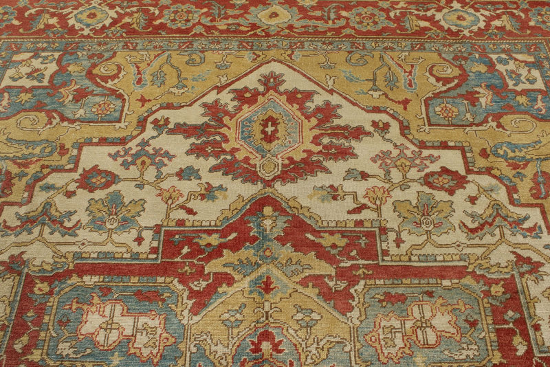 9x11 Mustard and Rust Persian Rug