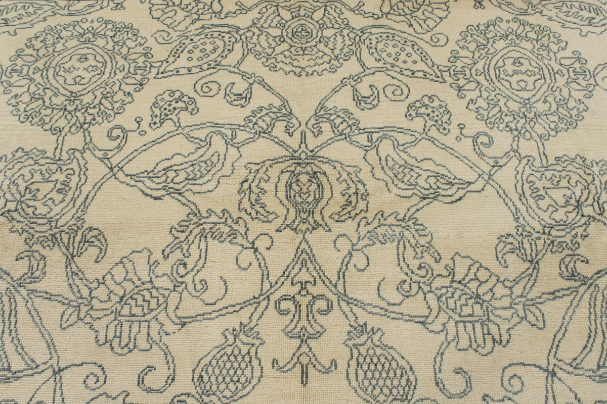 9x12 Beige and Light Gray Modern Contemporary Rug