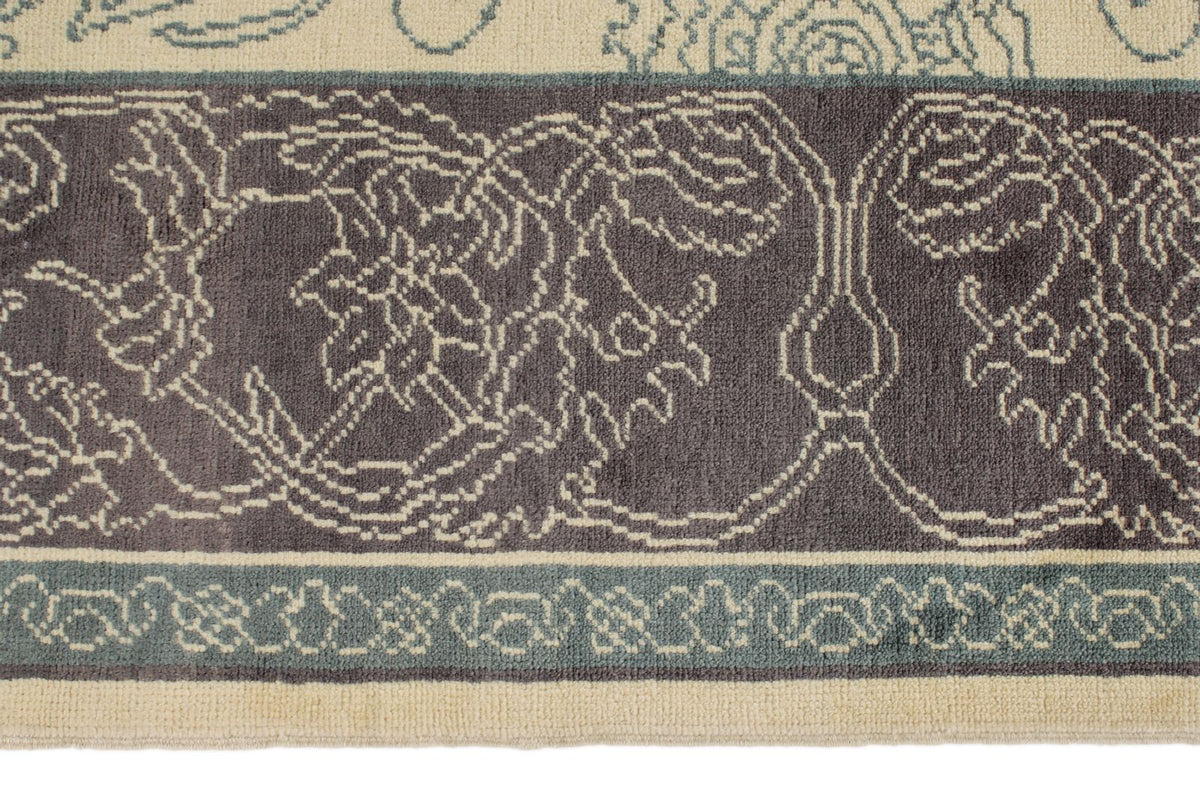 9x12 Beige and Light Gray Modern Contemporary Rug