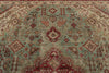 8x12 Olive Green and Red Anatolian Turkish Tribal Rug