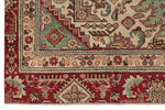 8x12 Olive Green and Red Anatolian Turkish Tribal Rug