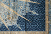 6x9 Beige and Blue Turkish Silk Rug
