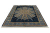 6x9 Beige and Blue Turkish Silk Rug