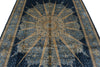 6x9 Beige and Blue Turkish Silk Rug