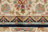 6x9 Navy and Beige Turkish Silk Rug