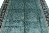 6x9 Blue and Navy Turkish Silk Rug