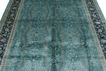 6x9 Blue and Navy Turkish Silk Rug