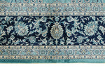 6x9 Blue and Navy Turkish Silk Rug