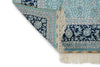 6x9 Blue and Navy Turkish Silk Rug