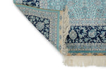 6x9 Blue and Navy Turkish Silk Rug