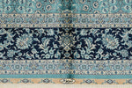 6x9 Blue and Navy Turkish Silk Rug