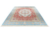 9x13 Red and Blue Turkish Silk Rug