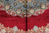 8x10 Red and Blue Turkish Silk Rug