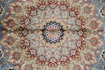 8x10 Red and Blue Turkish Silk Rug