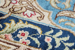 8x10 Red and Blue Turkish Silk Rug