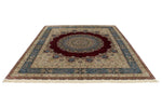 8x10 Red and Blue Turkish Silk Rug