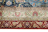 8x10 Red and Blue Turkish Silk Rug