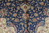 8x10 Navy and Blue Turkish Silk Rug