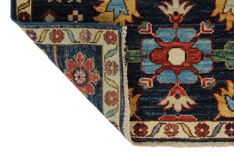 3x9 Navy and Multicolor Anatolian Traditional Runner