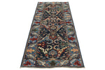 3x8 Navy and Blue Anatolian Traditional Runner