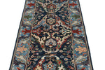 3x8 Navy and Blue Anatolian Traditional Runner