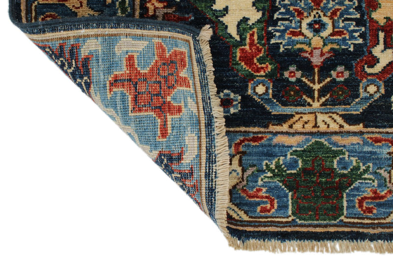 3x8 Navy and Blue Anatolian Traditional Runner