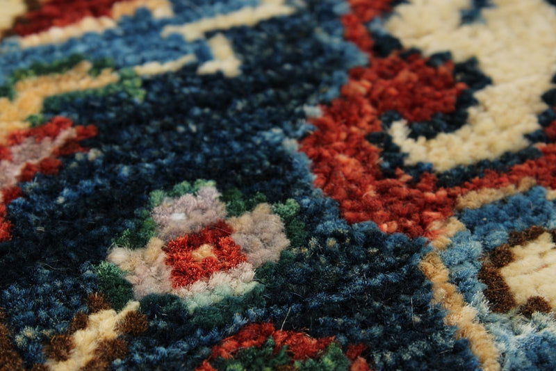 3x8 Navy and Blue Anatolian Traditional Runner