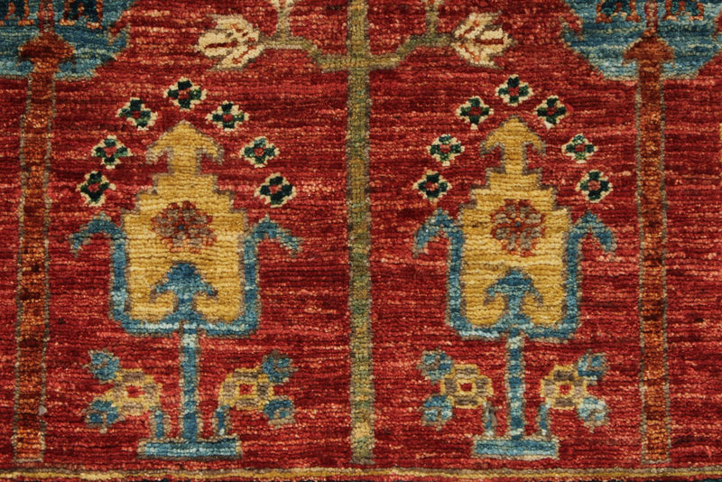 3x6 Rust and Multicolor Anatolian Traditional Runner