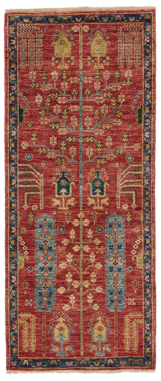 3x6 Rust and Multicolor Anatolian Traditional Runner