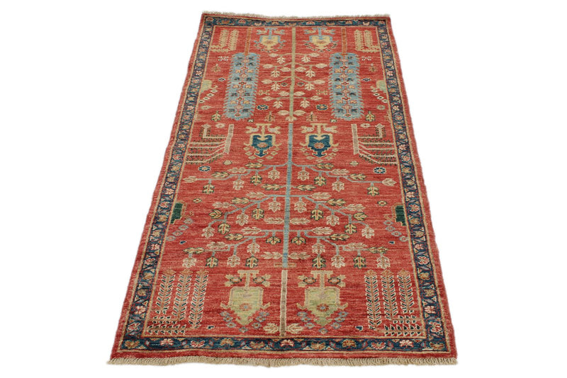 3x6 Rust and Multicolor Anatolian Traditional Runner