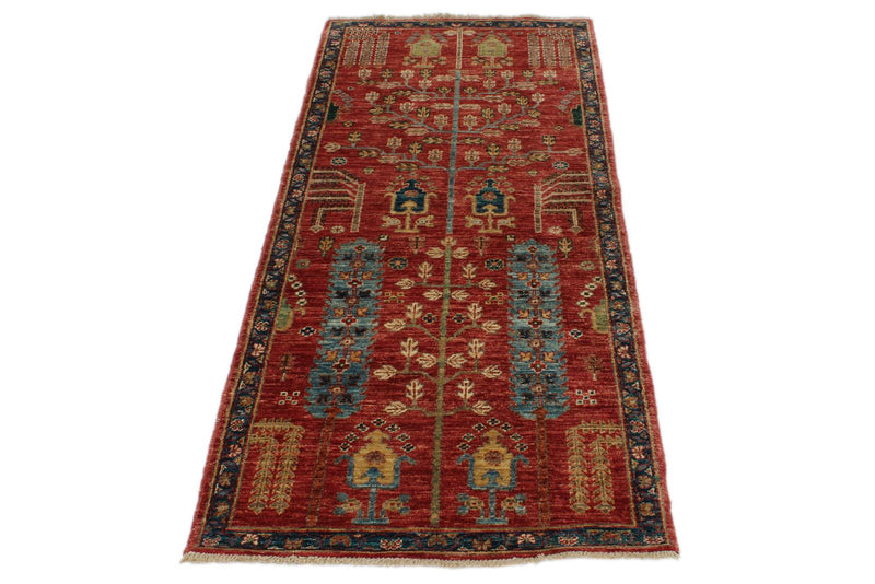 3x6 Rust and Multicolor Anatolian Traditional Runner