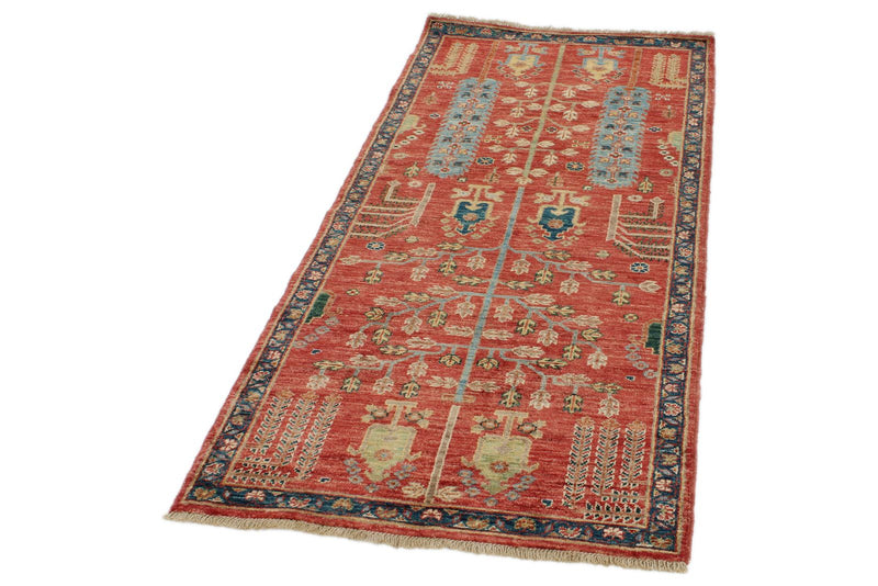 3x6 Rust and Multicolor Anatolian Traditional Runner