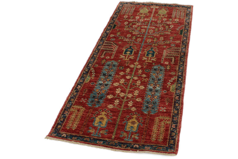 3x6 Rust and Multicolor Anatolian Traditional Runner