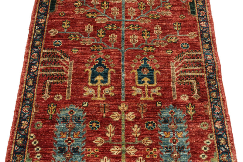 3x6 Rust and Multicolor Anatolian Traditional Runner