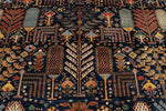 8x10 Navy and Multicolor Anatolian Traditional Rug