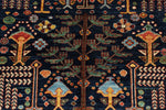 8x10 Navy and Multicolor Anatolian Traditional Rug
