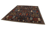 8x10 Navy and Multicolor Anatolian Traditional Rug