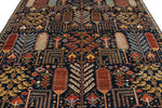 8x10 Navy and Multicolor Anatolian Traditional Rug