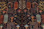 8x10 Navy and Multicolor Anatolian Traditional Rug