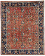 8x10 Rust and Navy Anatolian Traditional Rug