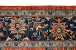 8x10 Rust and Navy Anatolian Traditional Rug