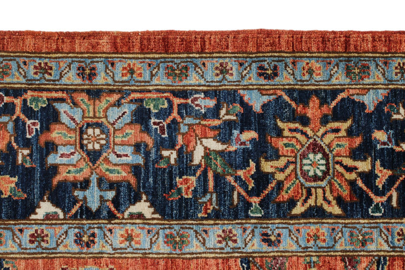 8x10 Rust and Navy Anatolian Traditional Rug