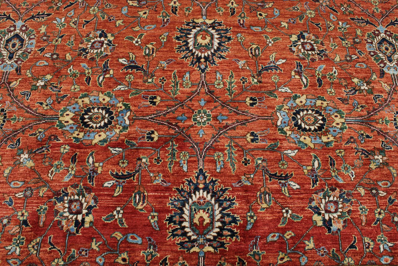 8x10 Rust and Navy Anatolian Traditional Rug