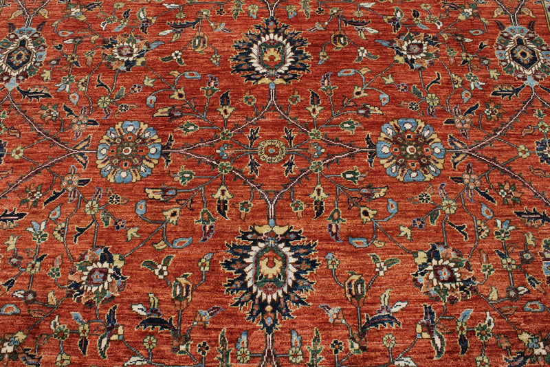 8x10 Rust and Navy Anatolian Traditional Rug