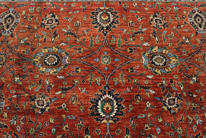 8x10 Rust and Navy Anatolian Traditional Rug