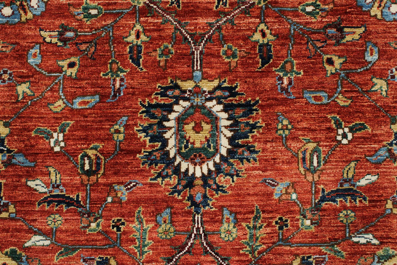 8x10 Rust and Navy Anatolian Traditional Rug