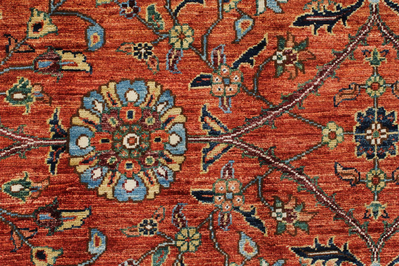 8x10 Rust and Navy Anatolian Traditional Rug