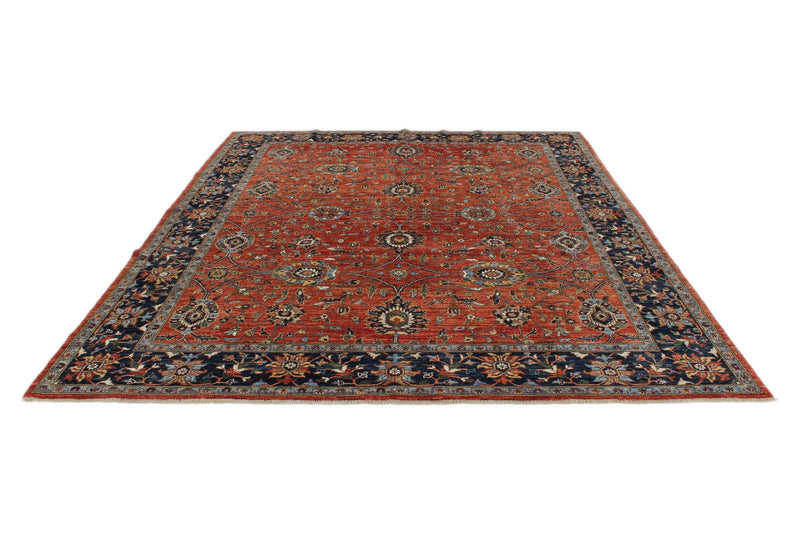 8x10 Rust and Navy Anatolian Traditional Rug