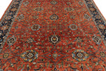 8x10 Rust and Navy Anatolian Traditional Rug